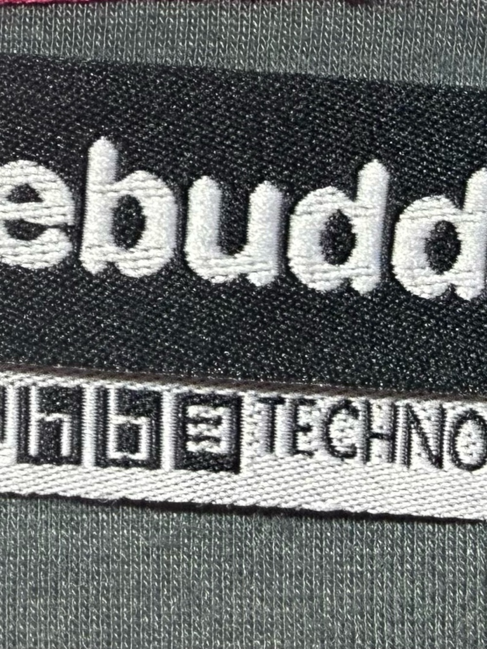 hoodiebuddie Star Print Zip Hoodie - Gray with Hot Pink Stars - Picture 3 of 5